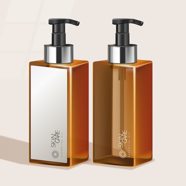 Frasco alto matizado da bomba para produtos para cuidados com os cabelos / cuidados com a pele / cuidados de saúde / produtos de higiene pessoal