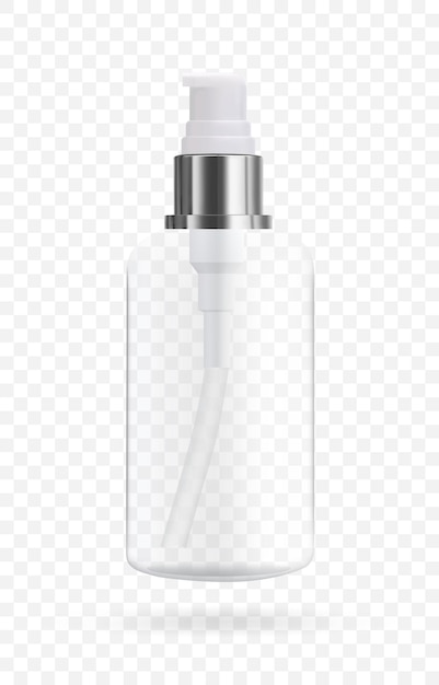 Vetor frasco cosmético com dispensador de sabonete e cosméticos maquete de embalagens para líquidos vetor 3d