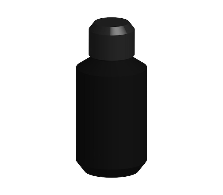 Vetor frasco cosmético tridimensional