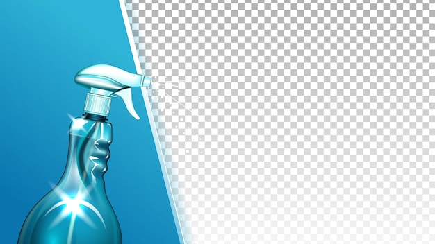Frasco de detergente em branco em spray Copy Space Vector