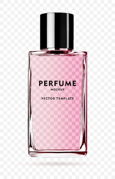 frasco de perfume frasco de vidro para perfume e perfumaria Ilustração vetorial maquete 3d realista