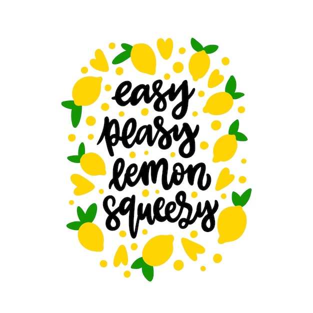 Frase de inscrição fácil peasy limão squeezy