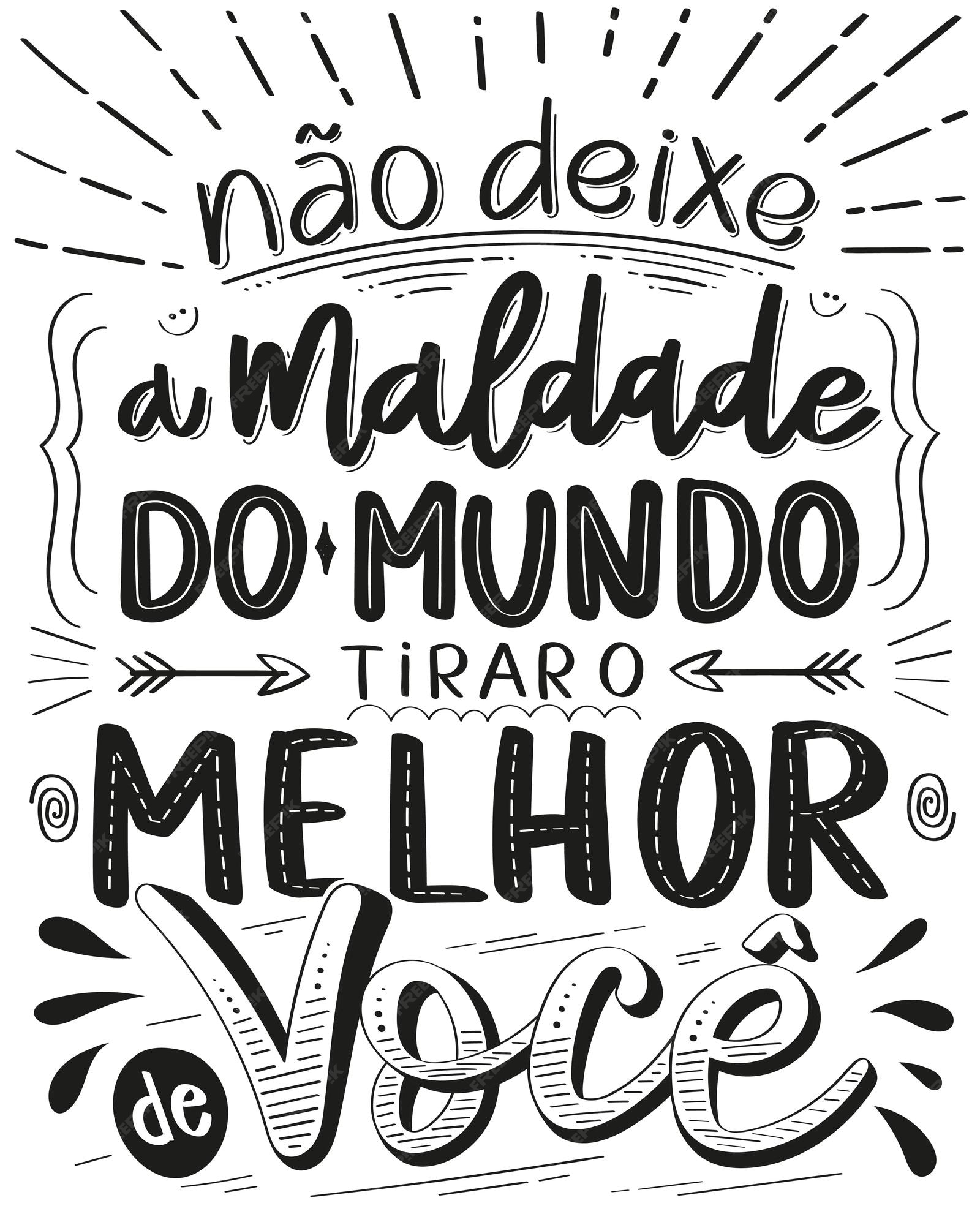 Frase de letras motivacionais na tradução para o português