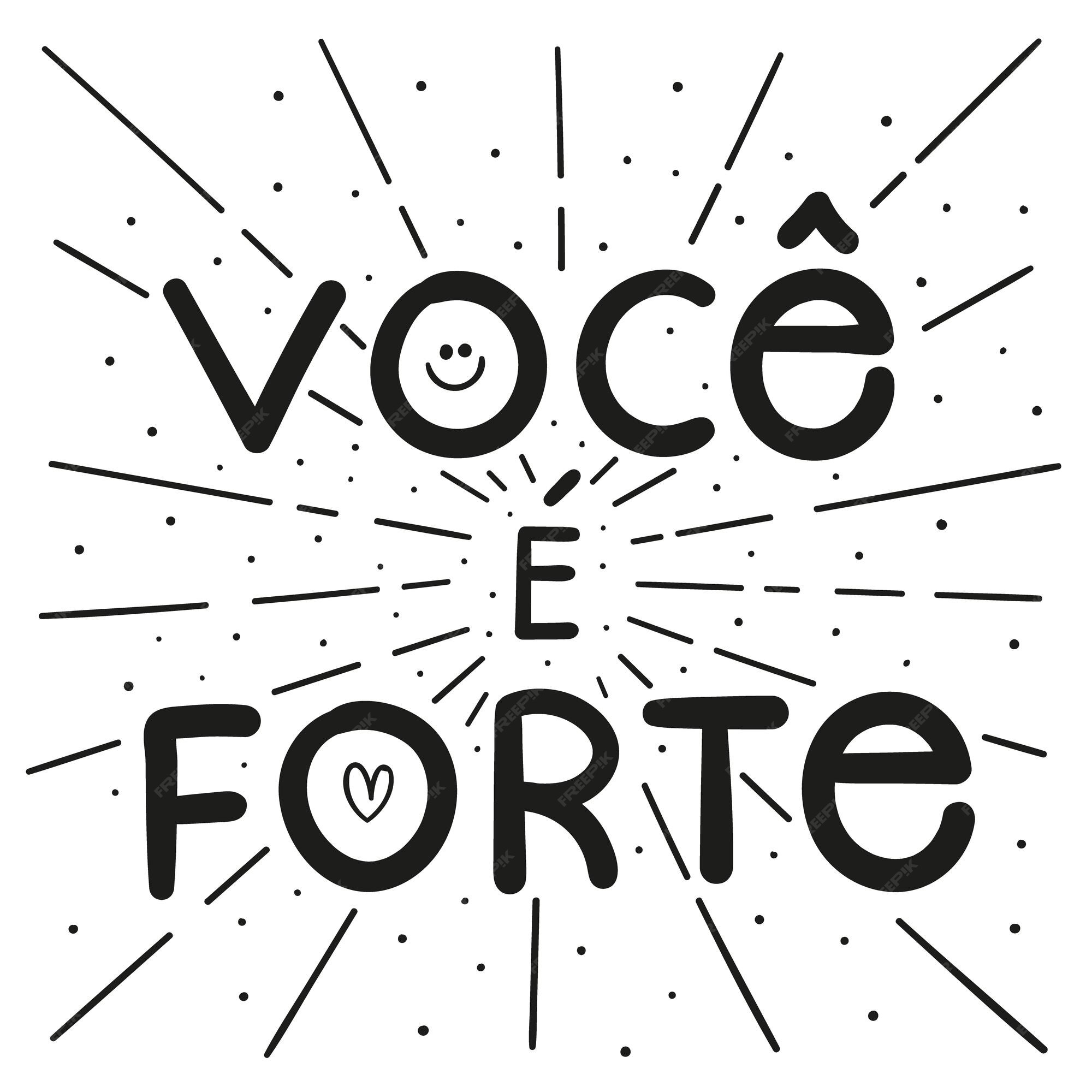 Frase de pôster de força na tradução do português brasileiro você