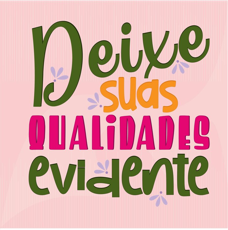 Vetor frase motivacional de simples edição em português brasileiro