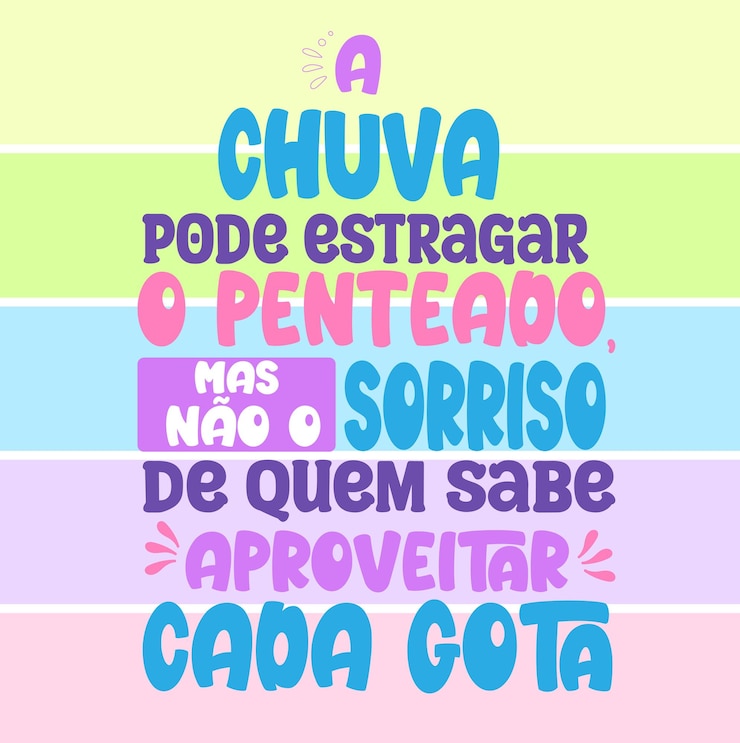 Vetor frase motivacional em portugues brasieliro