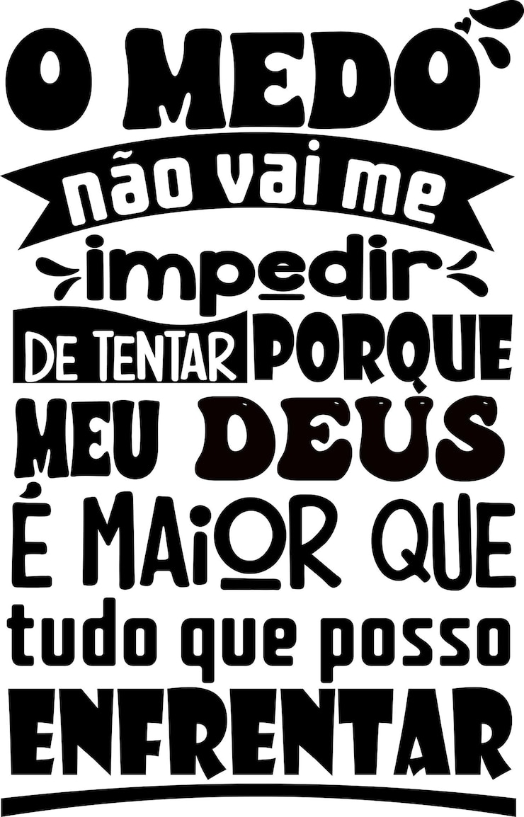 Vetor frase religiosa para quadros