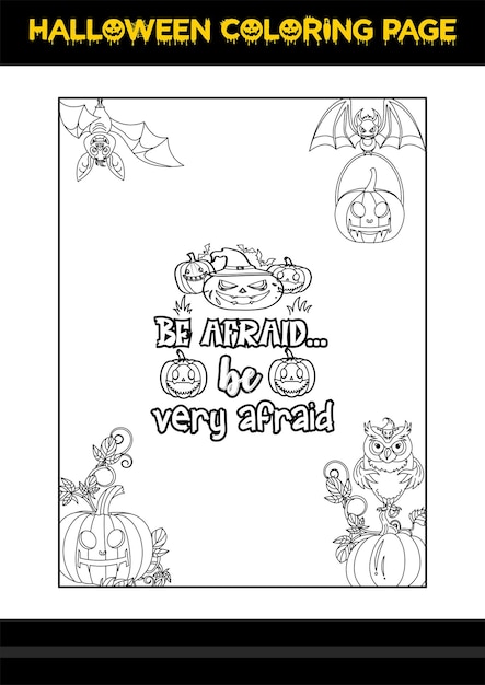 Frases de halloween para colorir página para colorir de halloween para crianças