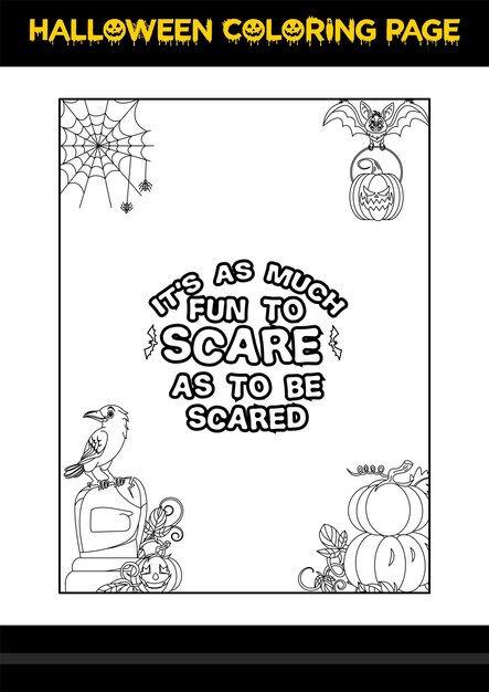 Frases de halloween para colorir página para colorir de halloween para crianças