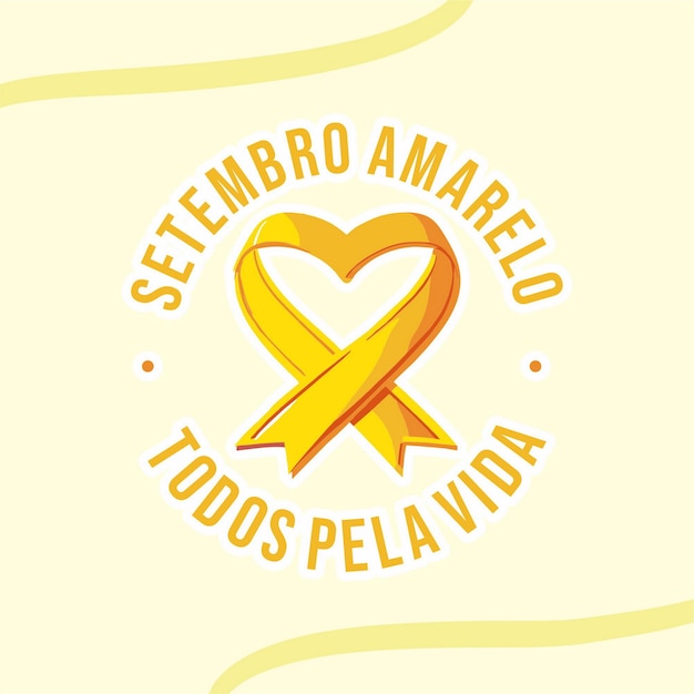 Vetor frases de setembro amarelo imagens desenhos artes