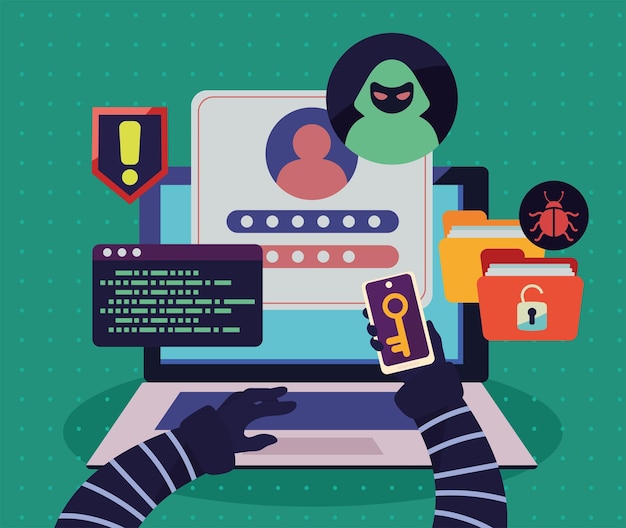 Fraude cibernética com ataque de hackers