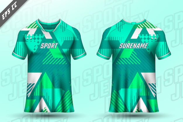 Frente verso tshirt design design desportivo para corrida de ciclismo gaming vector jersey