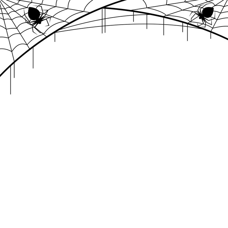 Vetor fronteira da teia de aranha de halloween
