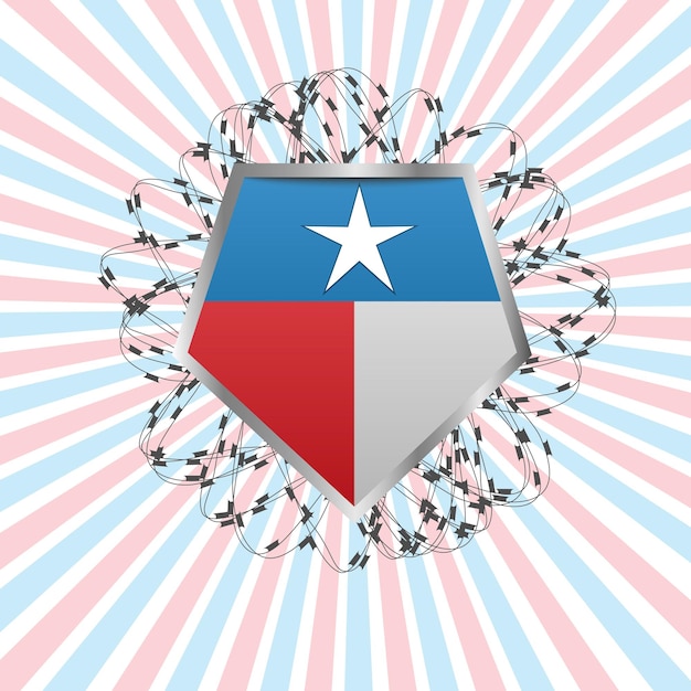 Vetor fronteiras do texas sob proteção abstract vector cores tradicionais dos eua