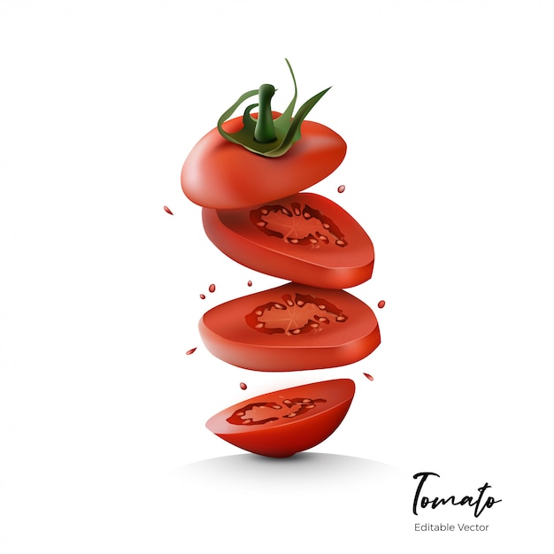 Frutas de tomate realista