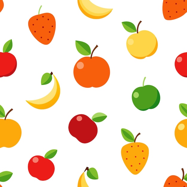 frutas desenho sem costura arte vetorial e ilustração