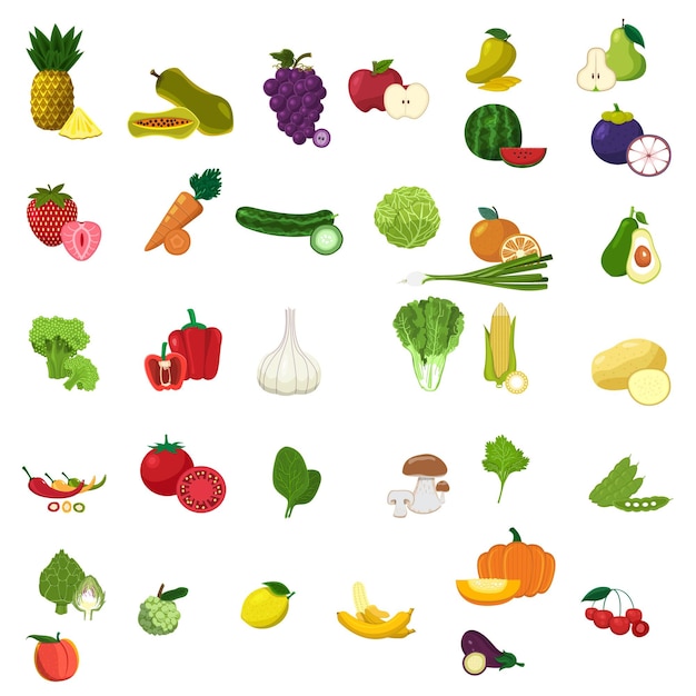 Frutas e legumes frescos