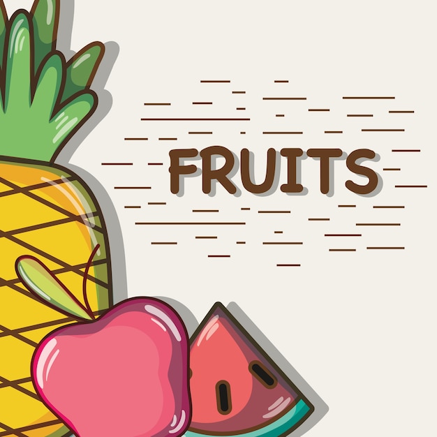 Frutas tropicais deliciosas e frescas