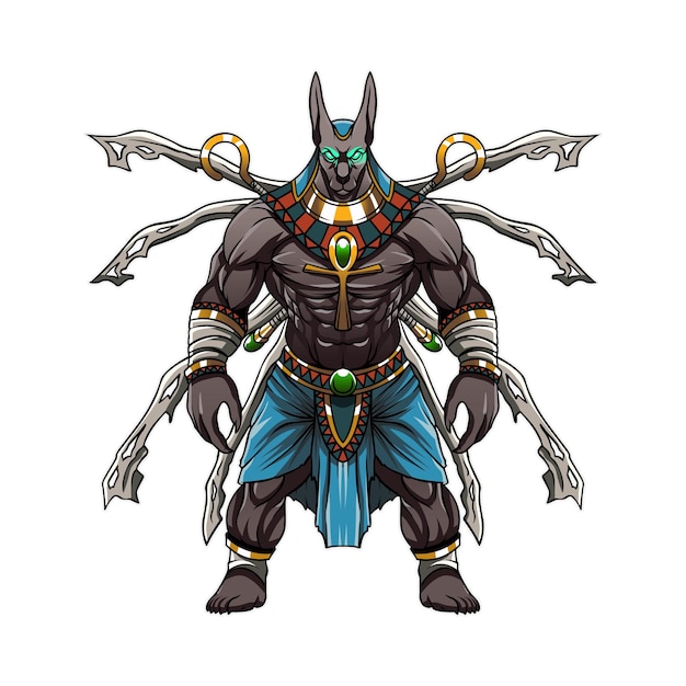 Fullbody of anubis artwork illustration