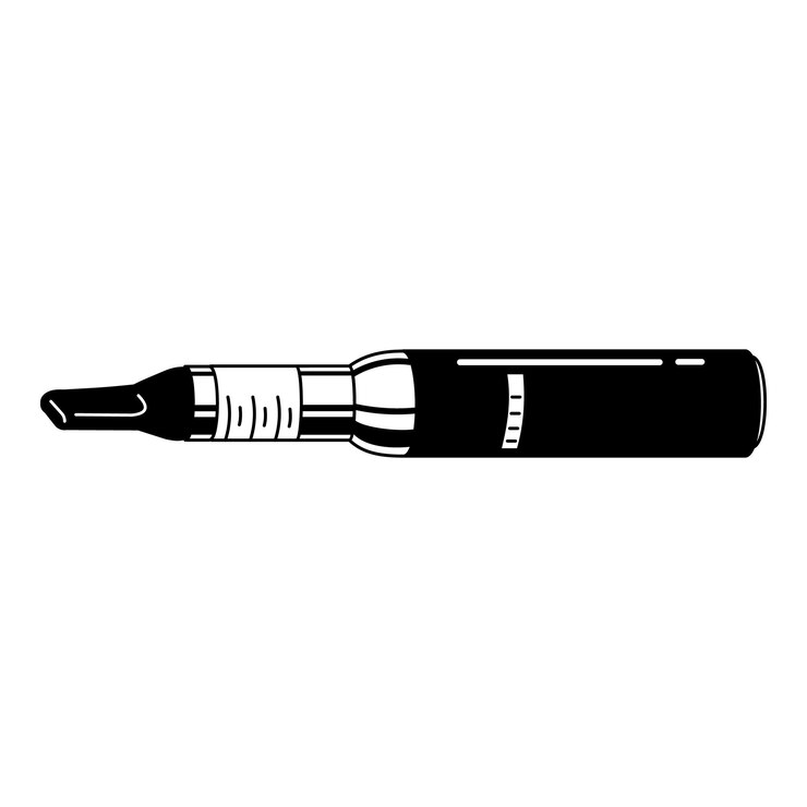 Vetor fumar ícone de cigarro elétrico simples ilustração de fumar ícone vetor de cigarro elétrico para web design isolado em fundo branco