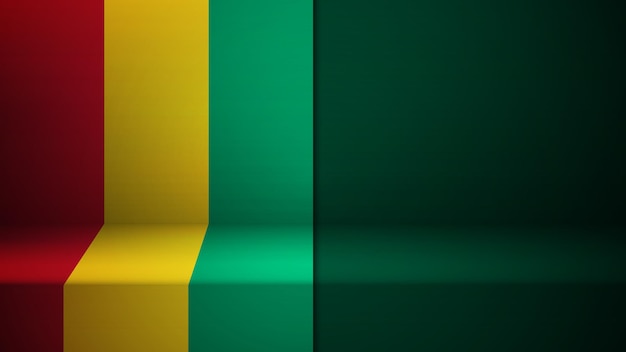 Vetor fundo 3d com bandeira da guiné um elemento de impacto para a utilização que deseja fazer dele