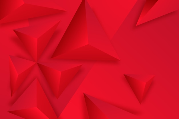 Fundo 3d triângulo vermelho