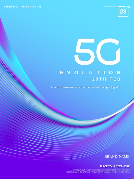 Fundo 5g abstrato, tecnologia de rede 5g