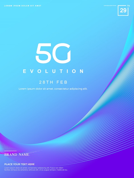 Fundo 5g abstrato, tecnologia de rede 5g