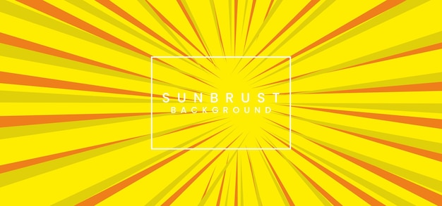 Fundo abstrato amarelo sunburst