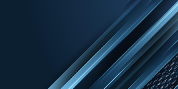 Fundo abstrato azul escuro com conceito corporativo moderno. fundo de forma geométrica gradiente azul e preto com decoração de meio-tom