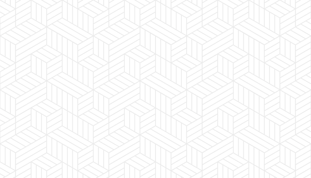 Vetor fundo abstrato branco com estilo de padrão hexagonal e conceito sem costura