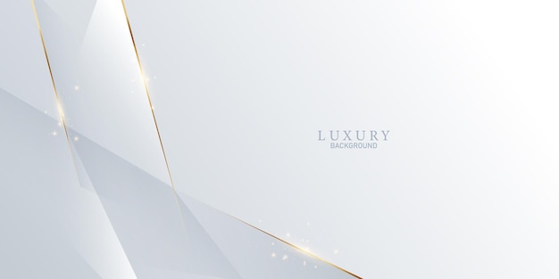 Vetor fundo abstrato branco de luxo com ilustração vetorial de elementos dourados brilhantes