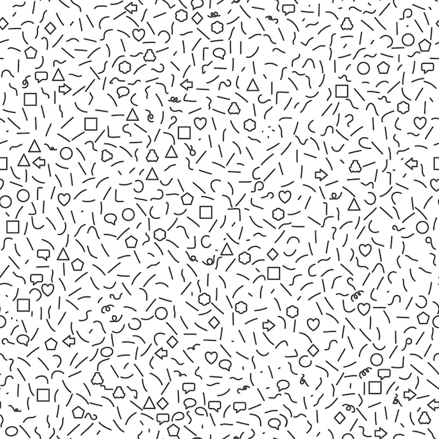 Vetor fundo abstrato branco em padrão vetorial estilo doodle