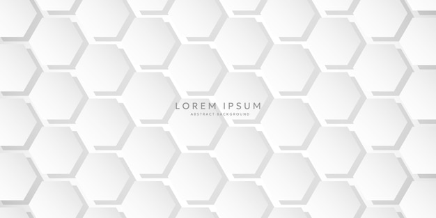 Fundo abstrato branco hexagonal para trabalho empresarial moderno