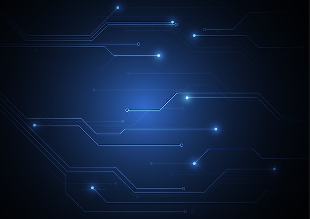 Fundo abstrato com circuito de tecnologia