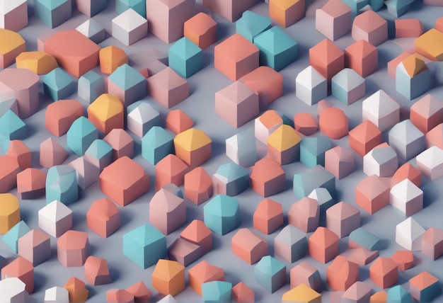 Vetor fundo abstrato com cubos coloridos 3d renderização fundo abstrato con cubos colorados 3d