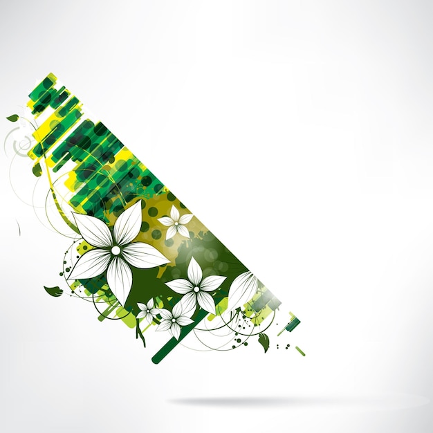 Fundo abstrato com elementos florais