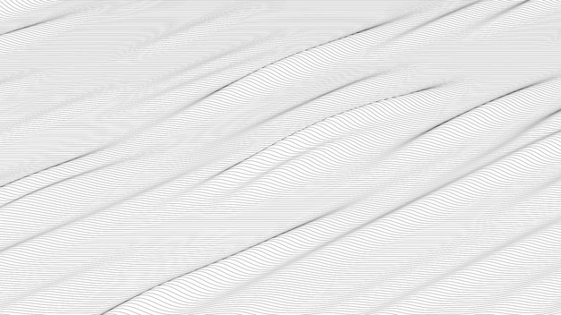 Vetor fundo abstrato com formas de linha distorcidas em um fundo branco ondas de linha de som monocromáticas