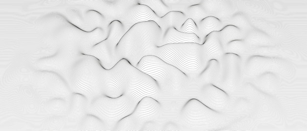 Fundo abstrato com formas de linhas distorcidas em branco