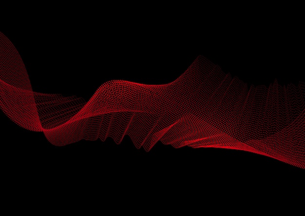 Fundo abstrato com onda de partículas