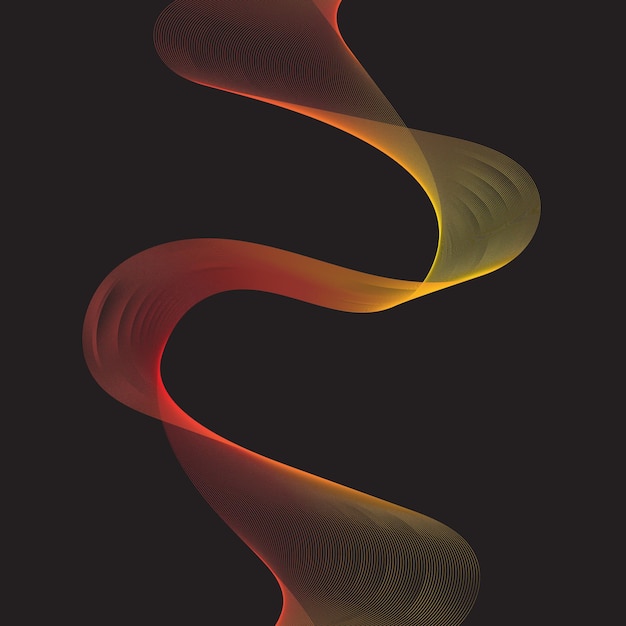 Fundo abstrato com ondas lineares dinâmicas Ilustração vetorial em estilo minimalista plano