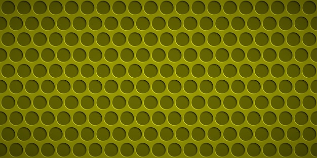 Fundo abstrato com orifícios circulares em cores amarelas