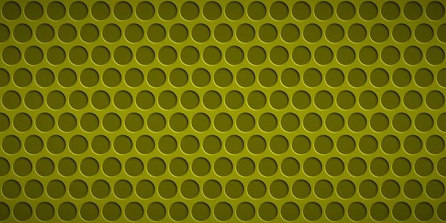 Fundo abstrato com orifícios circulares em cores amarelas