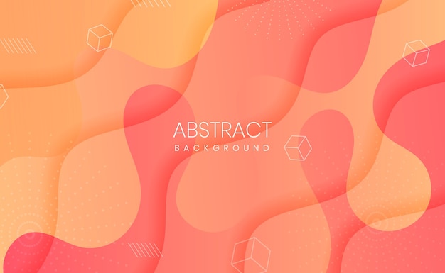 Fundo abstrato com recorte em papel gradiente laranja e amarelo