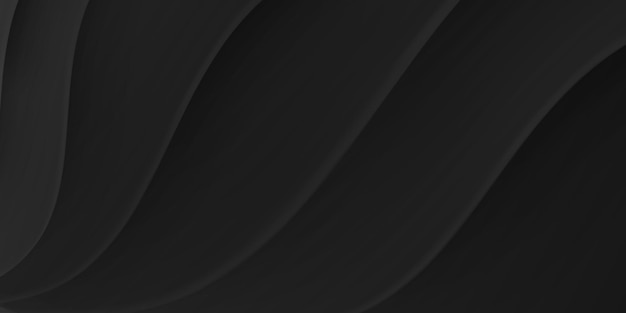 Fundo abstrato com superfície ondulada nas cores preto e cinza