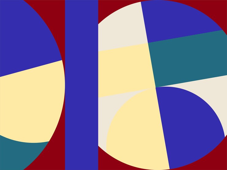 Vetor fundo abstrato com texturas geométricas de semicírculo linha quadrada ponto onda, estilo memphis