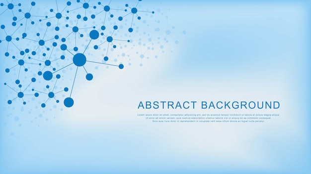 Vetor fundo abstrato da estrutura da molécula científica para a ciência e tecnologia da química da medicina