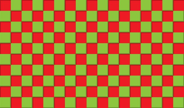 Vetor fundo abstrato da simulação 3d dos quadrados vermelhos e verdes