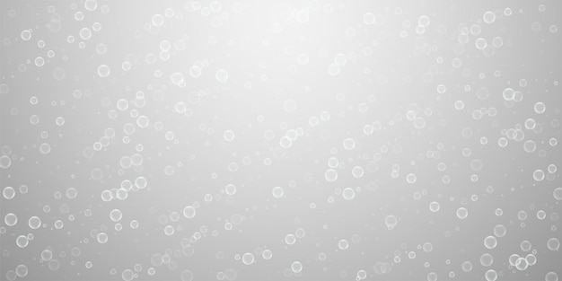 Fundo abstrato das bolhas de sabão. soprando bolhas em fundo cinza claro. modelo de sobreposição de espuma com sabão artística. ilustração do vetor pitoresca.