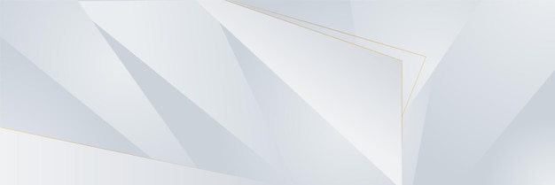 Fundo abstrato de banner de luxo branco e dourado modelo de plano de fundo padrão de banner de design gráfico abstrato vetorial